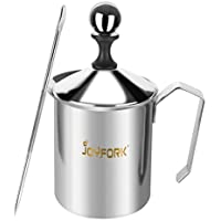 Cappuccino de acero inoxidable lucha leche- JOYFORK lucha de leche de acero inoxidable- té- capuchino muy práctico…